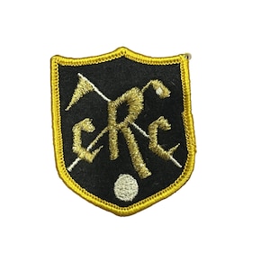 Vintage Embroidered Ridgeview Country Club Golf Patch 2&quot; x 2-3/8&quot;