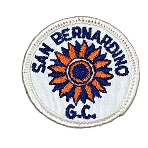 Vintage San Bernardino Golf Course California Embroidered Round Patch 2&quot;