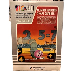 VIC 20 コモドール コンピュータ ビデオ ゲーム カートリッジ ナンバー ナバー/シェイプ グラバー (ボックス、カートリッジ、説明書)
