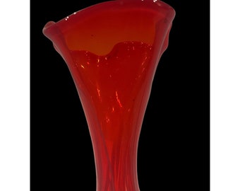 Retro Mid Century Modern Style Red Vase