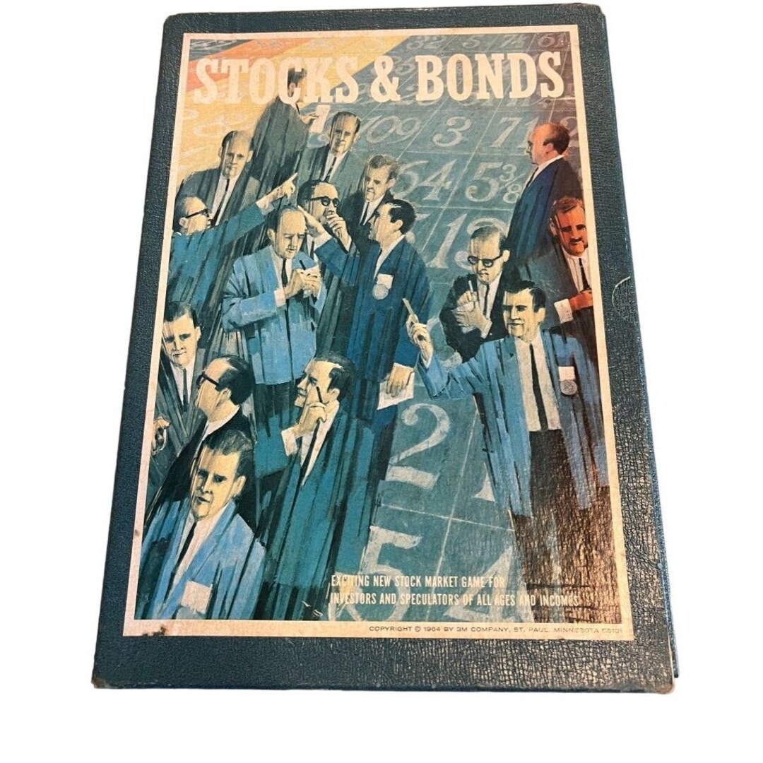Vintage 3M Stocks and Bonds Board Game 1964 COMPLETE Etsy