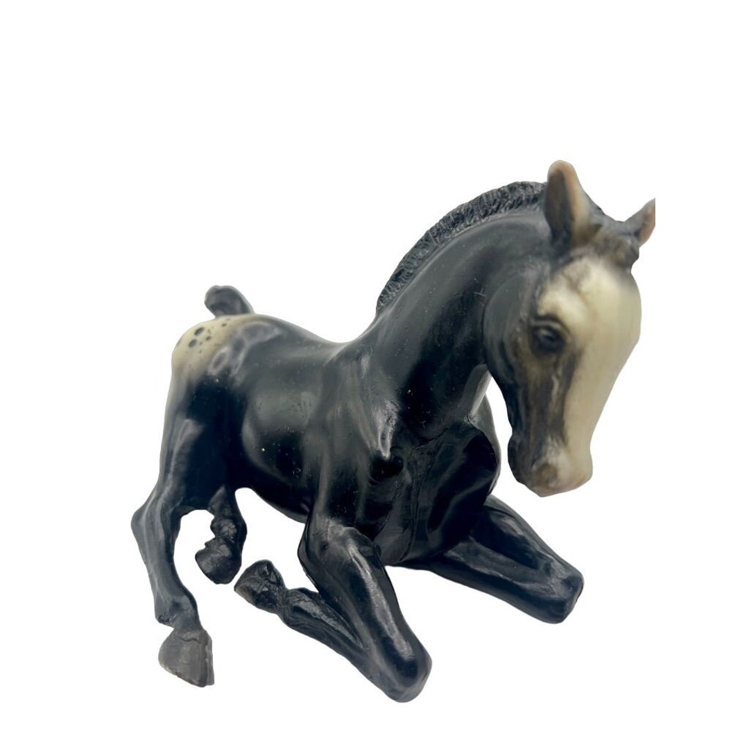 Vtg. Breyer Horse 165 Lying Laying Down Foal Black Appaloosa Etsy