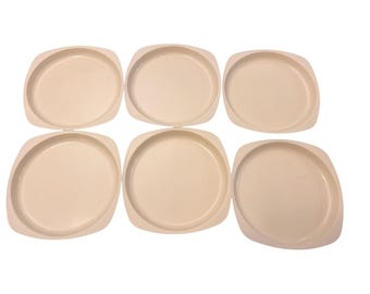 Vintage Stouffer's 808 Beige Plates/Trays Lot of 6