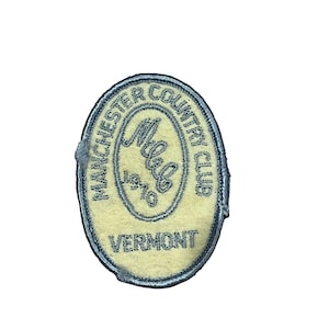 Vintage Manchester Country Club Vermont 1970 Golf Patch Embroidered