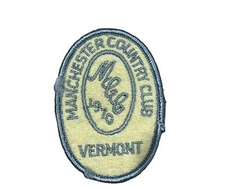 Vintage Manchester Country Club Vermont 1970 Golf Patch Embroidered
