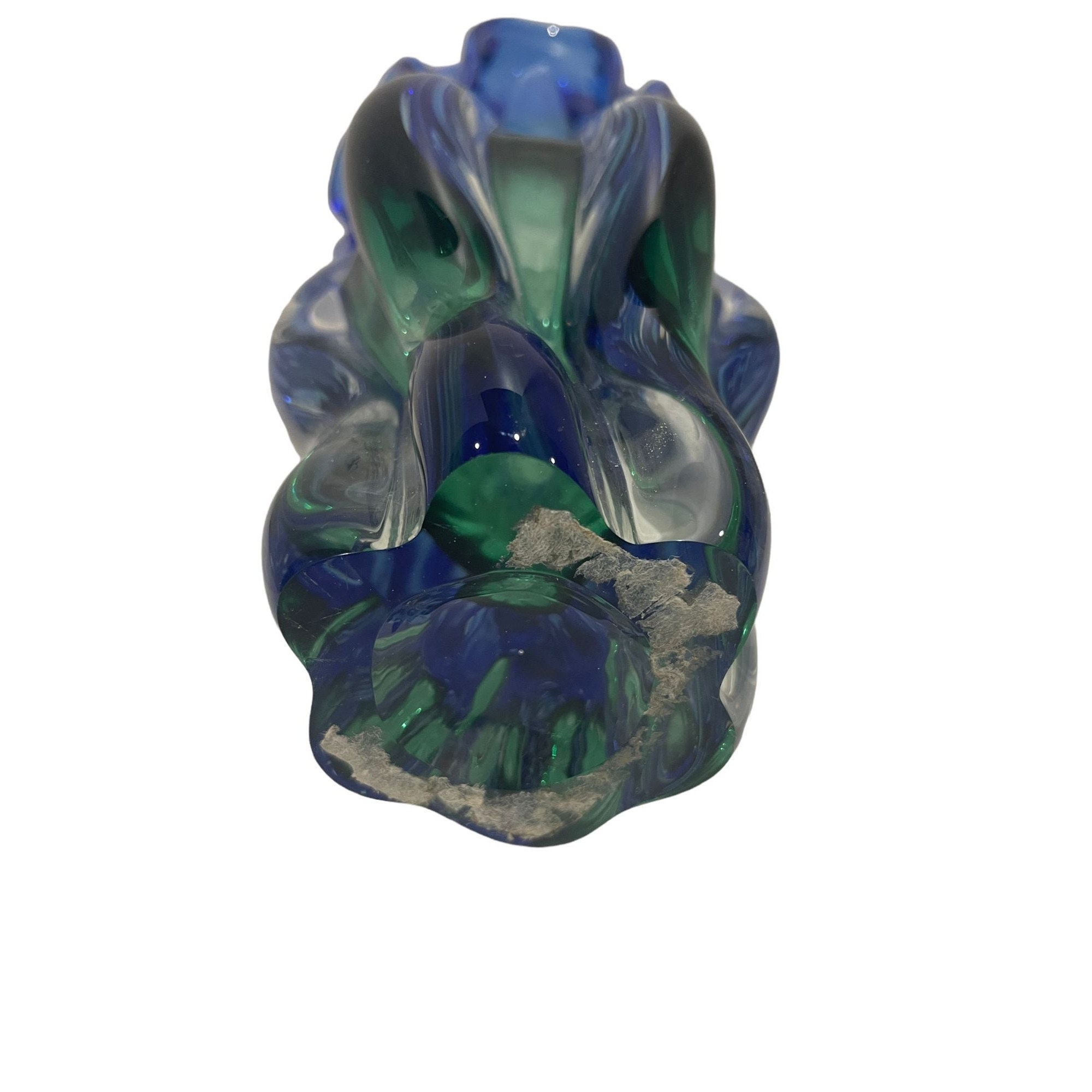 Royal Gallery Art Glass Vase Made in Poland Blue Green Etsy