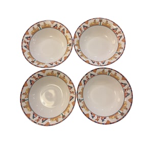 Juego de 4 cuencos para ensalada de gres egipcio Vitromaster Sue Zipkin Vintage de 18 cm (7 pulgadas)