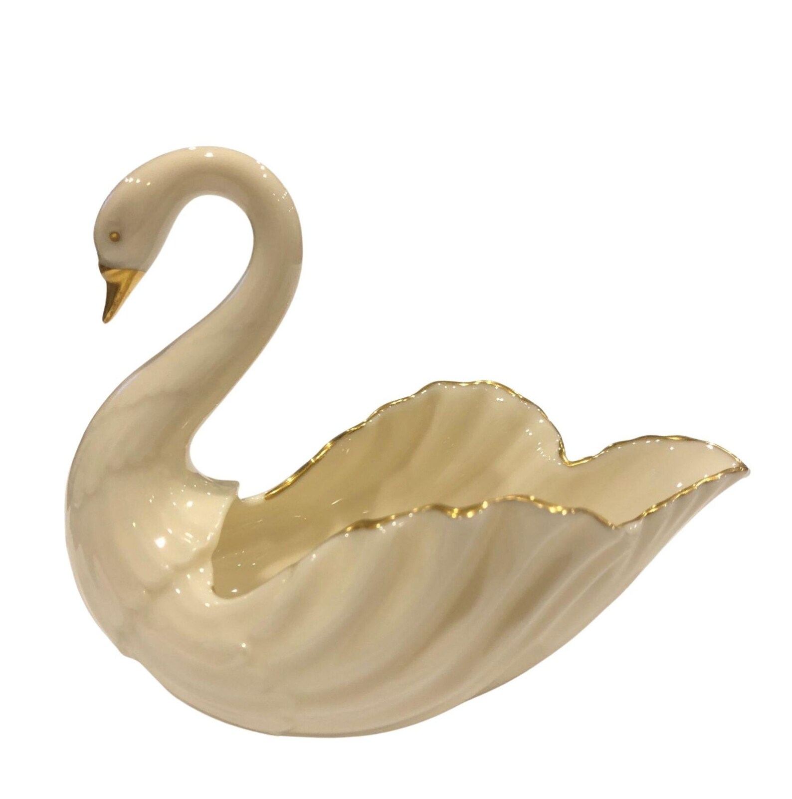 Vintage Lenox Small Swan Trinket Dish with Gold Trim Etsy