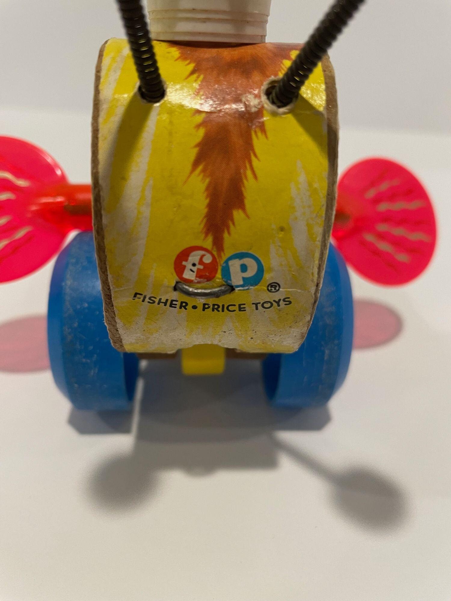 Vintage Fisher Price Queen Buzzy Bee Wooden Toy Etsy UK