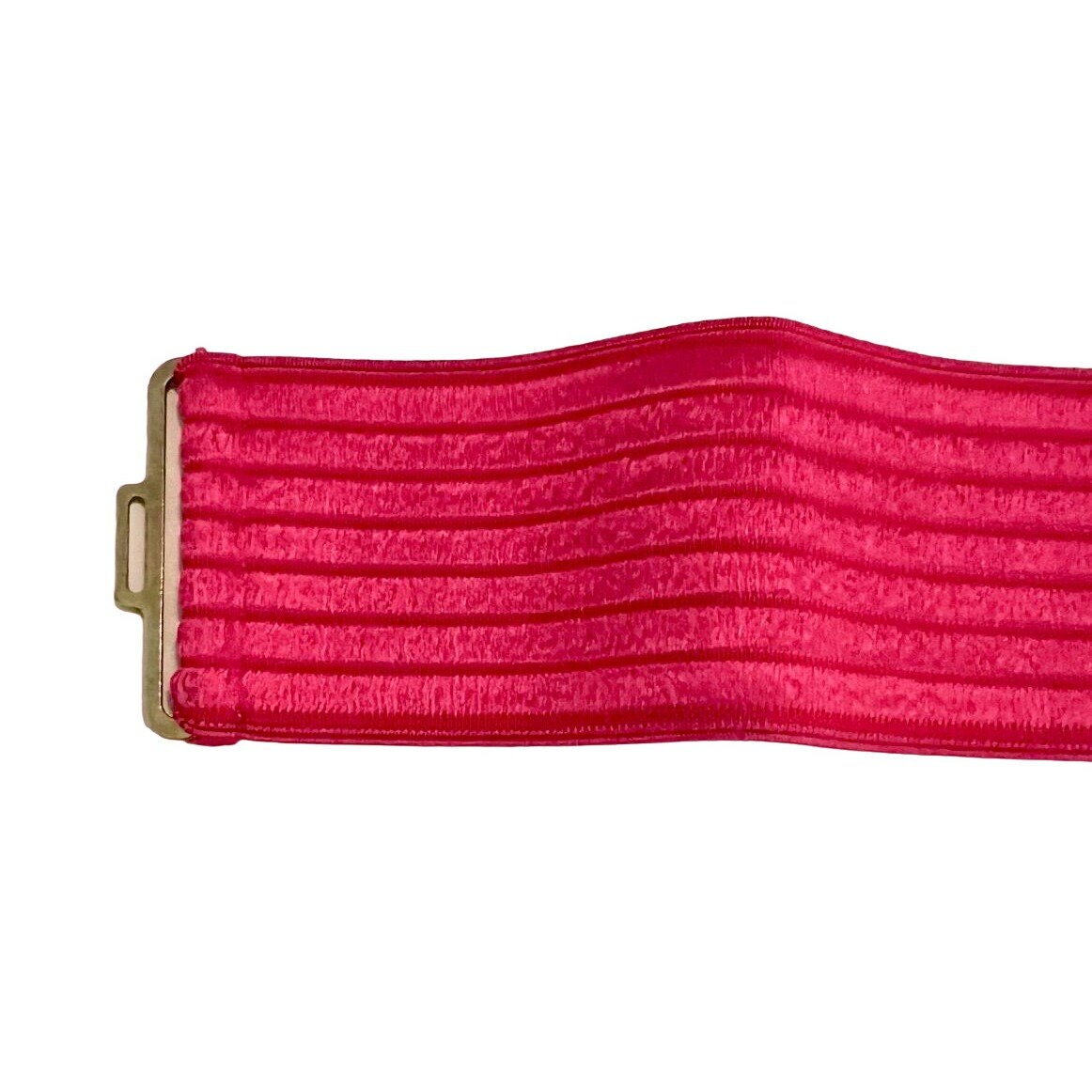 Vintage 80s Charmant Pink Sateen Elastic Stretch Cinch Belt w/Enamel Buckle MCM Vintage 80s Charmant Pink Sateen Elastic Stretch Cinch Belt  main image 4