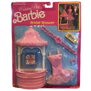 Barbie Wedding Day Bridal Shower Playset Vintage 1988 Mattel NRFP Retro da collezione per età 3+