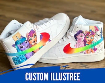 CUSTOM ILLUSTREE - personnalisation de chaussures, peintes à la main selon vos envies, peinture Angelus