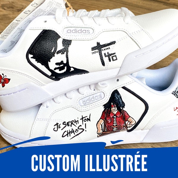 CUSTOM ILLUSTREE - personnalisation de chaussures, peintes à la main selon vos envies, peinture Angelus