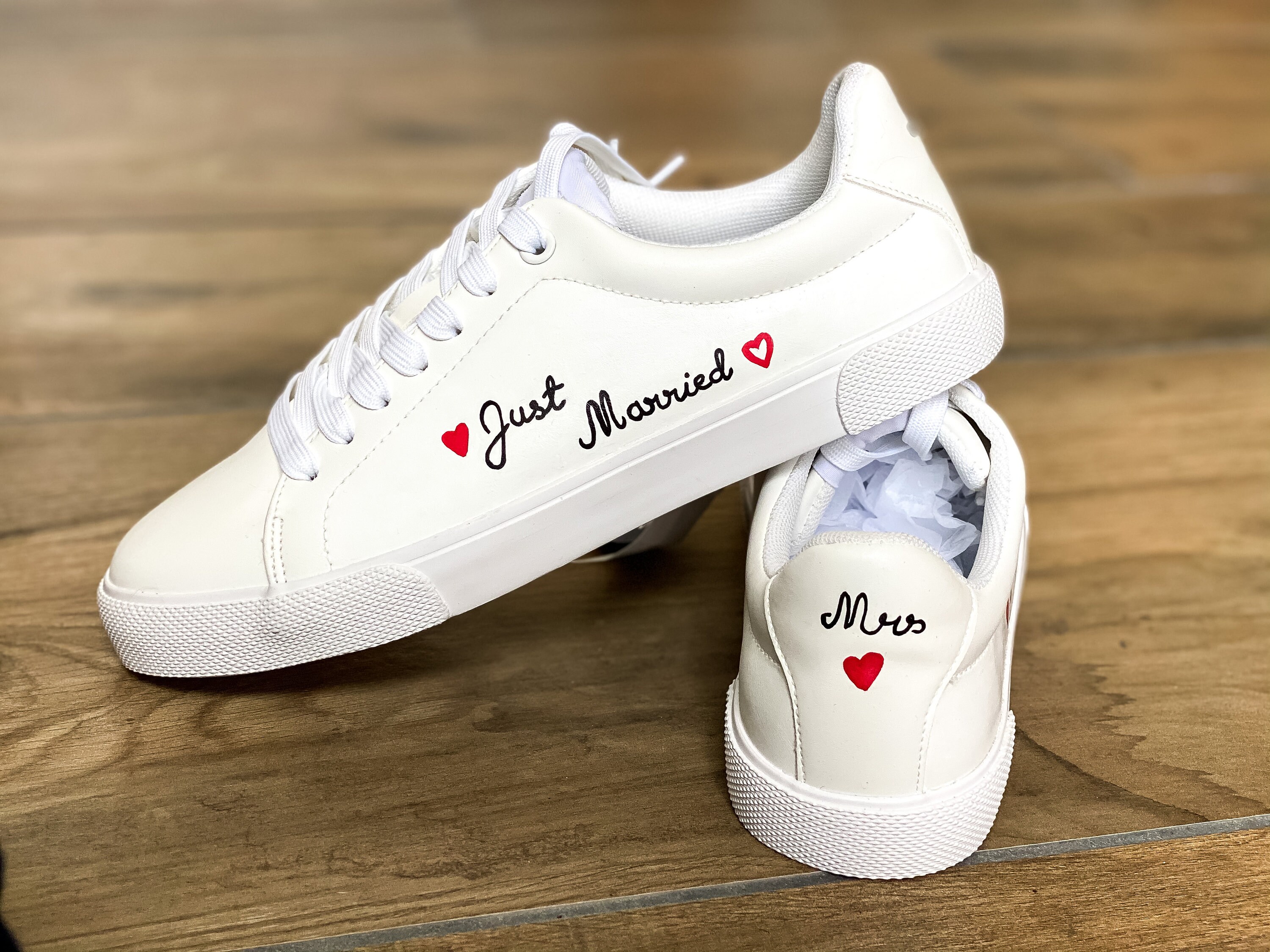 white custom shoes
