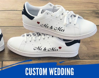 CUSTOM WEDDING - personalization of shoes for a wedding, hand painted according to your wishes, Angelus painting