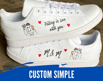 CUSTOM SIMPLE - personnalisation de chaussures, peintes à la main selon vos envies, peinture Angelus