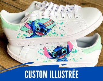 CUSTOM ILLUSTREE - personnalisation de chaussures, peintes à la main selon vos envies, peinture Angelus