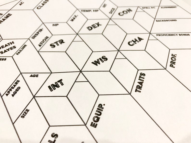 5e Art Deco Character Sheet D&D Etsy