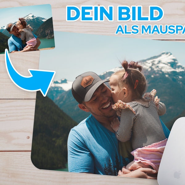 Personalisierte Mousepads - Dein Foto oder Bild als Mousepad - Foto Mousepad - Bild Mousepad - Perfekt als Geschenk - Ideal zum Valentinstag