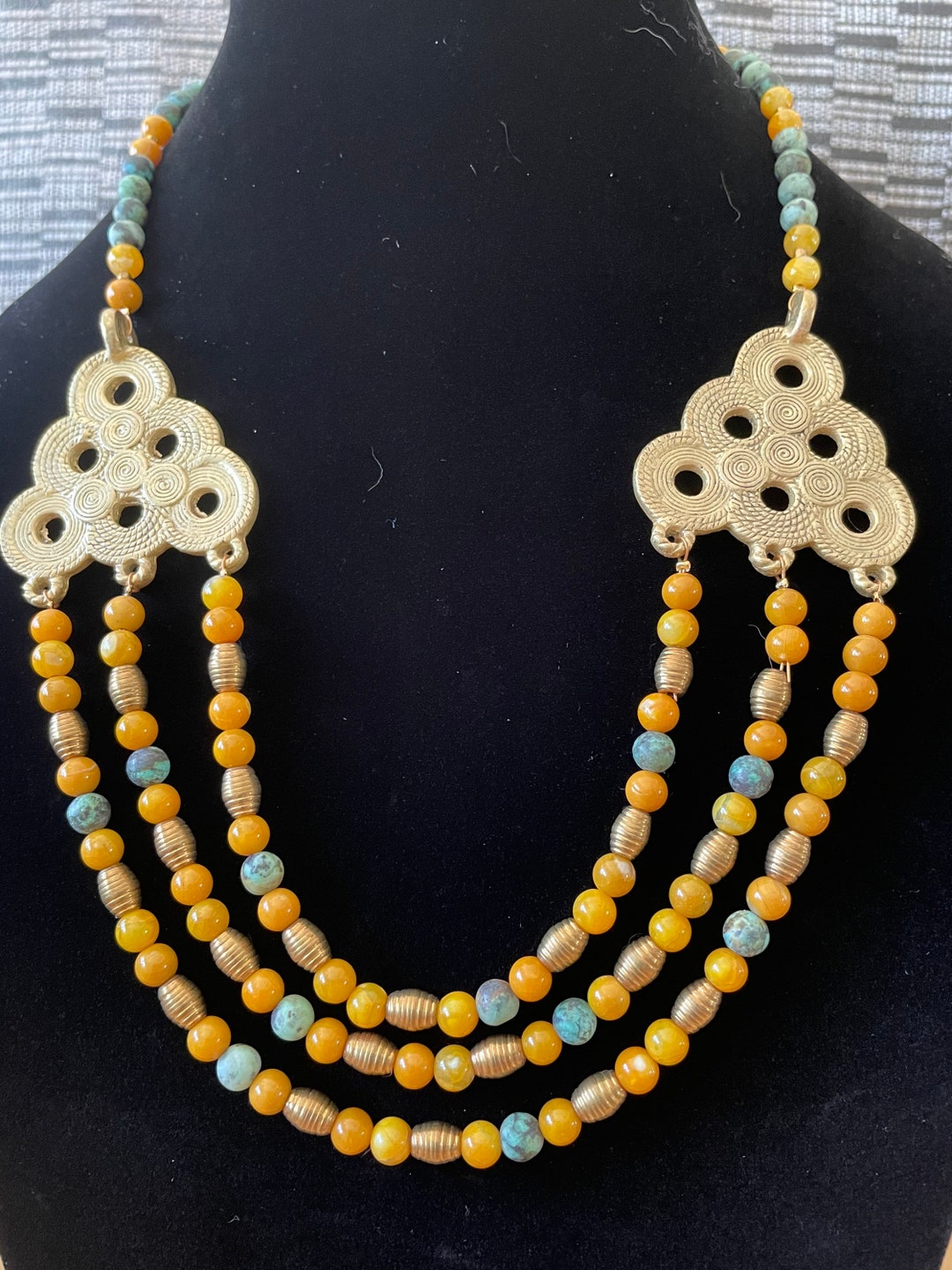 West African Bee Hive Necklace Etsy UK