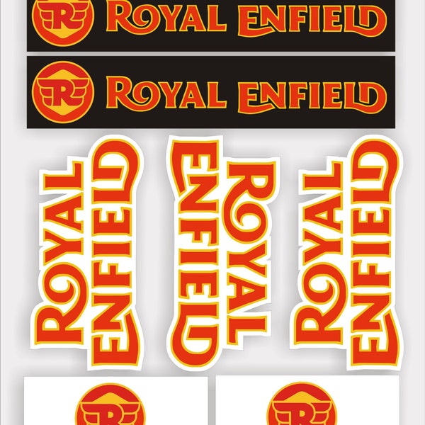 Royal Enfield decals / stickers, printed on quality vinyl & laminated