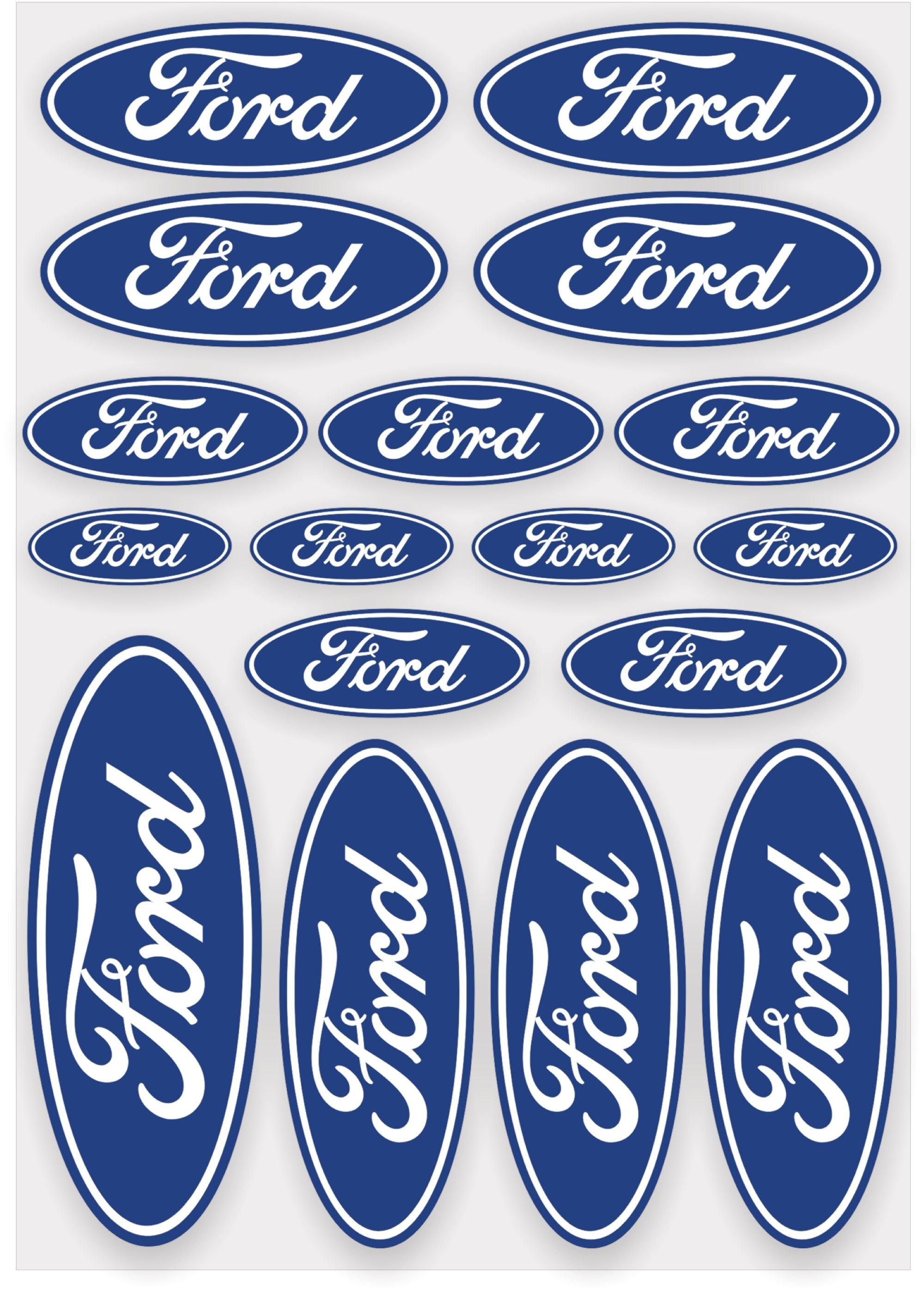 4x Ford Performance / Racing logo decals, stickers, quality vinyl &  laminated