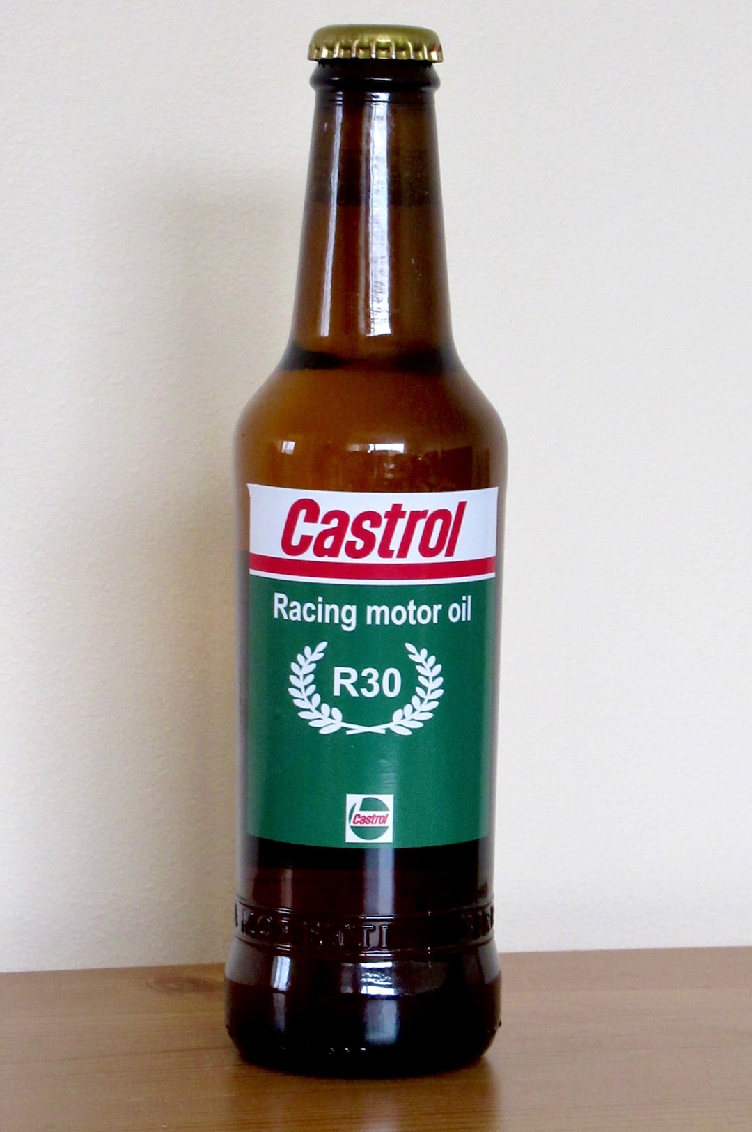 4x Castrol R30 / R40 Oil Fun Beer Bottle Labels, for Fans of
