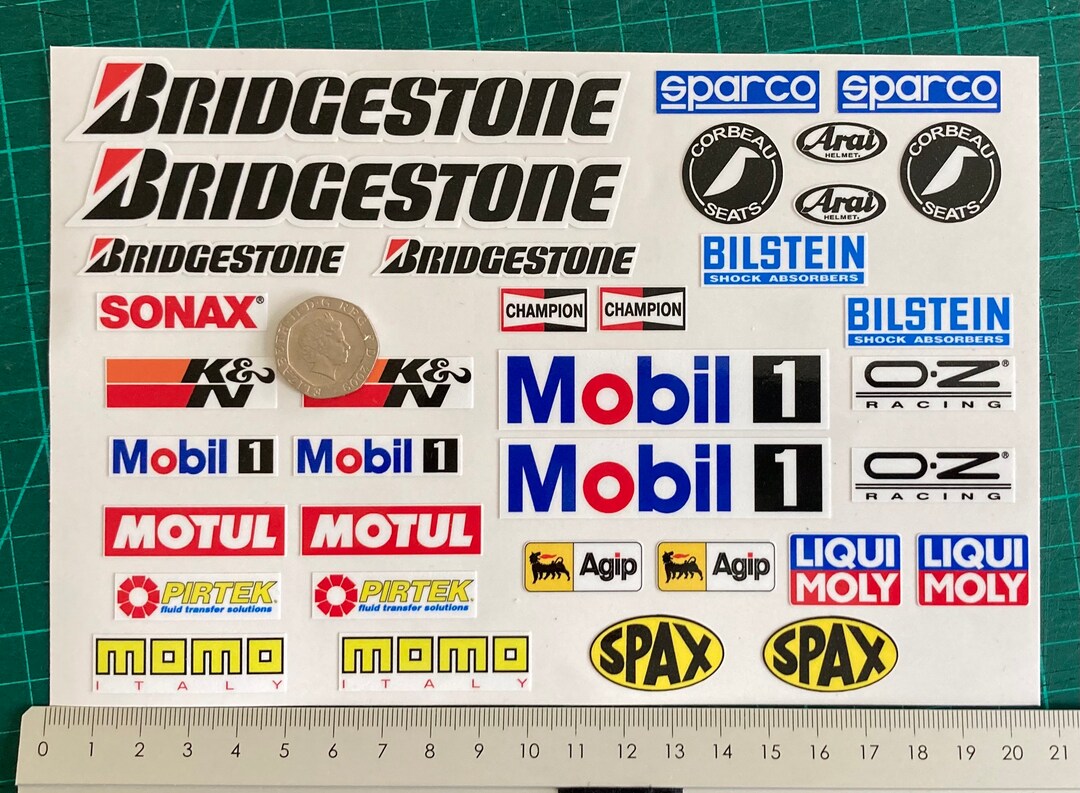 34x Radio Control Vehicle Stickers, Laminated for Protection ...