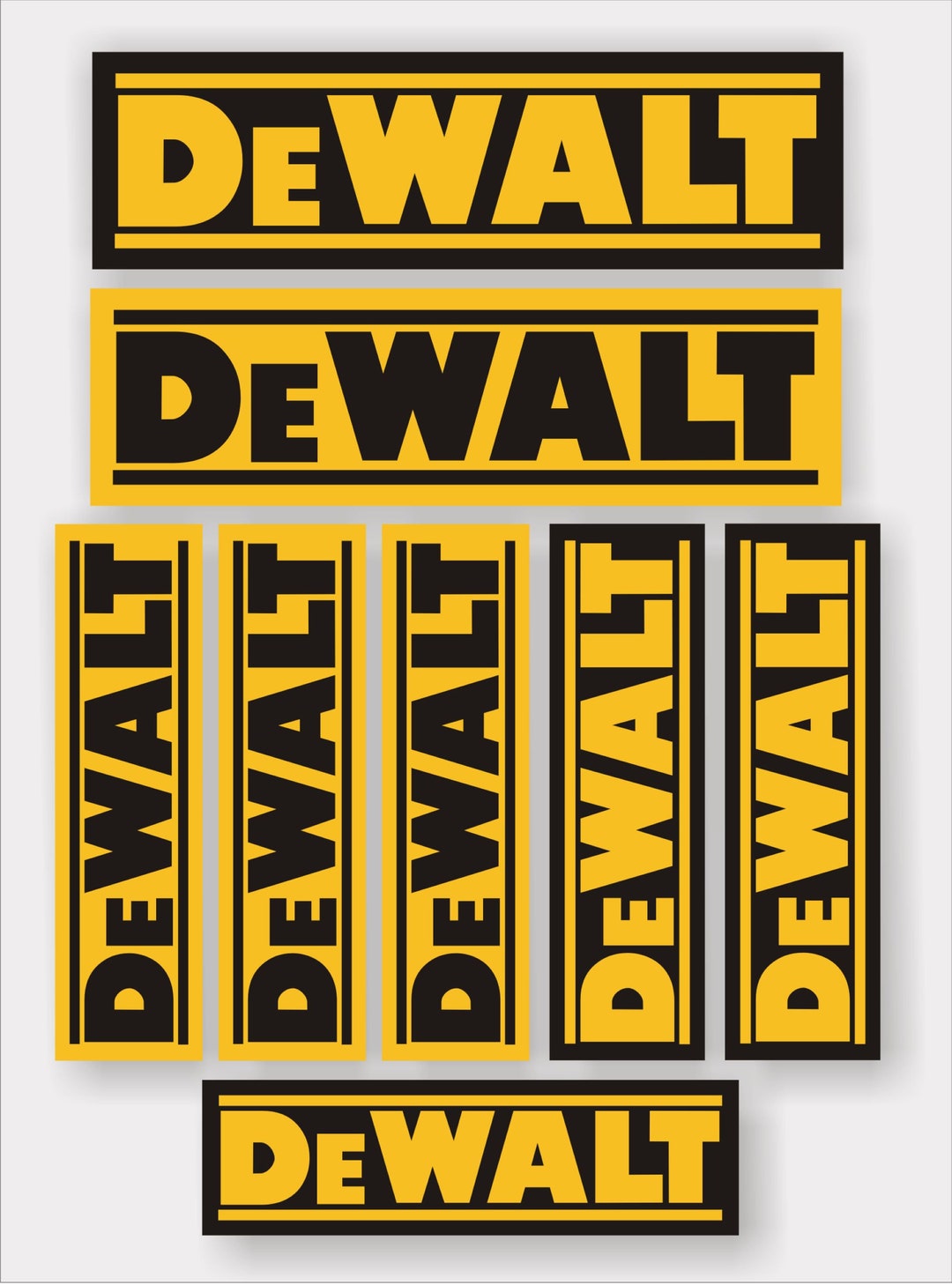 8x Dewalt Decal Stickers, High Quality Vinyl, Laminated for Protection. Etsy