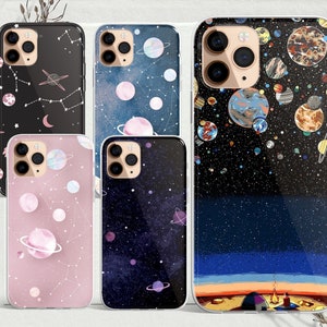 Constellation Aesthetic Planets phone case for fit iPhone 15 pro 14 pro 13 pro, 12 pro & SAMSUNG A13 S23 S22 A24 A34, Pixel 8 8pro 7 7a