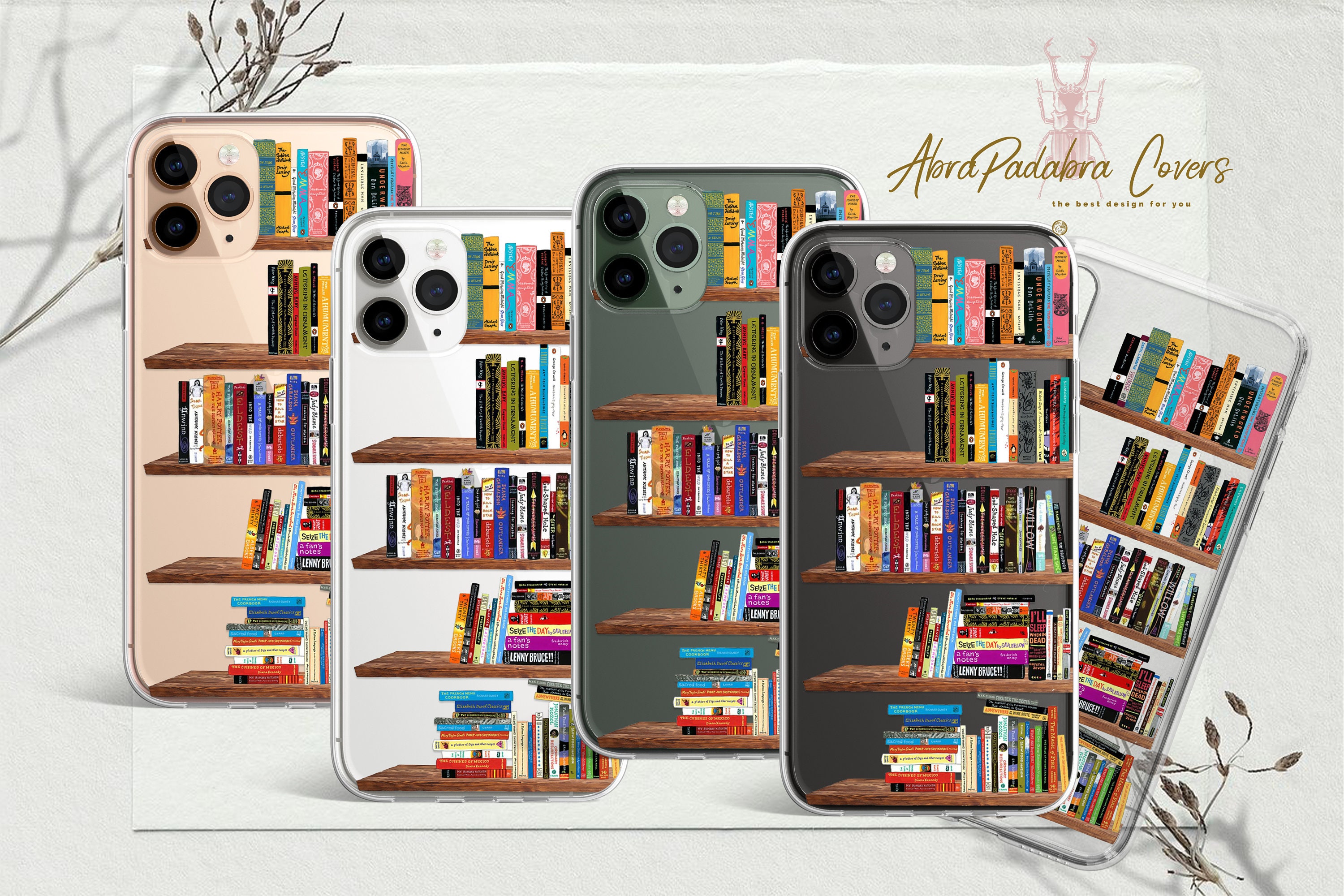 Funda con estantes para libros de lectura para iPhone 13 Pro