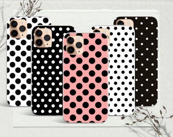 Süße Polka Dots Elegante Handyhülle für iPhone 13 mini, 13 pro max, 12 Pro max & SAMSUNG S10 Lite, A40, A50, Huawei P20, P30