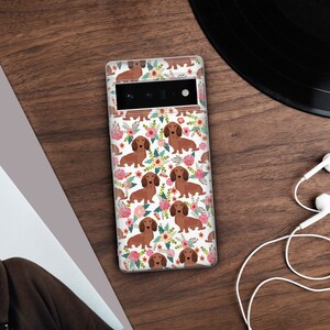 Floral Dachshund — Clear Case for Samsung® main image 0