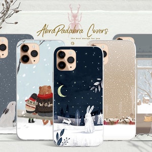 Winter Romantic Merry Christmas Tree Holiday Brown phone case for fits iPhone 15, 15 pro, 14, 14 pro max, iPhone 13, Pixel 6,7,8 samsung s23