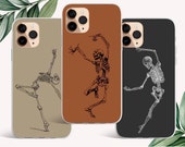 Funny Dancing Skeleton aesthetic phone case for iPhone iPhone 13 mini, 13 pro max, 12 pro max SAMSUNG S10 Lite, A40, A50 Huawei P20, P30