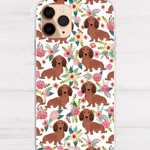 Floral Dachshund — Clear Case for Samsung® main image 1