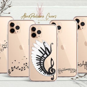 Treble Clef Staff Music Butterflies phone case for fits iPhone 13 mini, 13 pro max, 12 pro max  SAMSUNG S22, S22 Ultra, S22+ ,S10 Lite, A40,