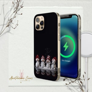 Christmas Snowman Cute phone case fits for iPhone 15 pro, 14 pro,13 mini,12 pro max & SAMSUNG s23, s23 +,S22 Ultra, Pixel 8 pro,8,7,7a,6,6a