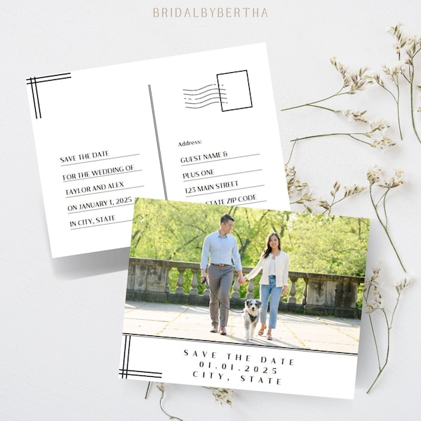 Double Sided Postcard Template Etsy