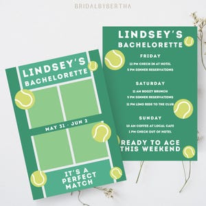 Bachelorette Template, Perfect Match Bachelorette Last Swing Invite, Bridesmaid Friend Proposal, Match Made in Heaven, Tennis Pickleball