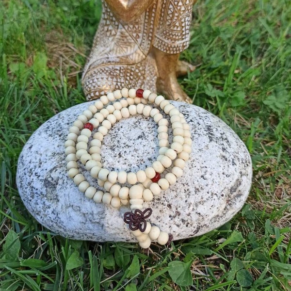 Mala Tibetan wooden meditation. Mala bracelet, mala necklace, lucky charm