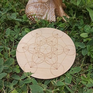 Placa energizadora de geometria sagrada: para carregar pedras, altar, yoga, meditação, bem-estar