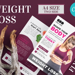 Tirzepatide Weight Loss Flyer | Editable Canva template | Ready to print with content Brochure | Marketing