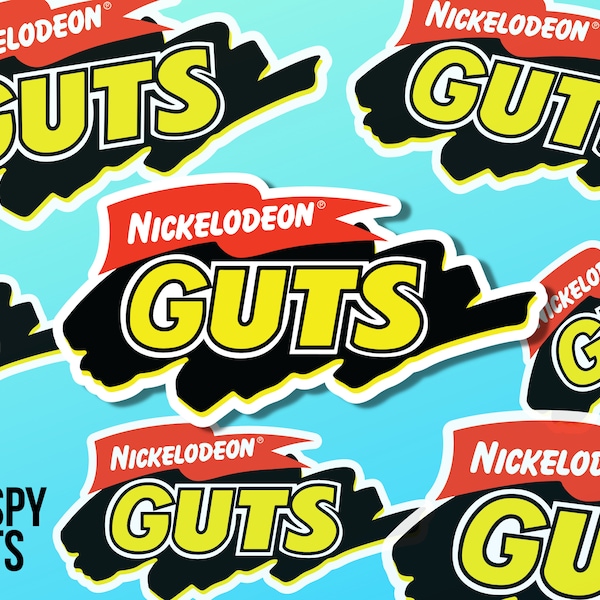 Nickelodeon Guts Sticker | Hydro Flask | Nick Kids | Spill Your Guts | 90s TV | Aggro Crag | Sports | Retro | Competition | Laptop