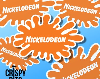 Nickelodeon Sticker | Retro Sticker | Slime Sticker | Nostalgia Sticker | 90s Sticker | Waterproof Stickers | Nick Toons | Orange | Fun