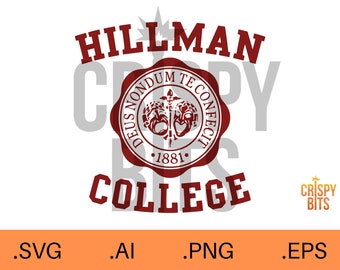 Hillman College SVG File | Digital File | png | A Different World | Cricut File | Silhouette File | Cutting Machine | Instant Download | TV
