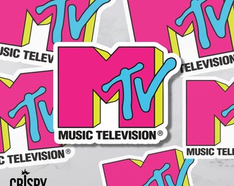 MTV Sticker | Neon Sticker | Music Sticker | Retro Sticker | Fun Sticker | Waterproof Sticker  | Throwback | Real World | Nostalgia