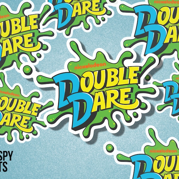 Double Dare Sticker | Nickelodeon Stickers | Fun | Retro | Nick Kids | Water Bottle Sticker | Hydro Flask | 90s Sticker | Laptop | Slime