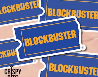 Blockbuster Sticker | Blockbuster Video Sticker | Retro Sticker | Nostalgia Sticker | Funny Sticker | Waterproof Stickers | 90s | Movies