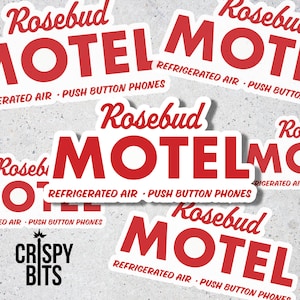 Rosebud Motel Sticker | TV Show Sticker | Schitt&#39;s Creek | Fun Sticker | Funny Sticker | David | Alexis | Moira | Stevie